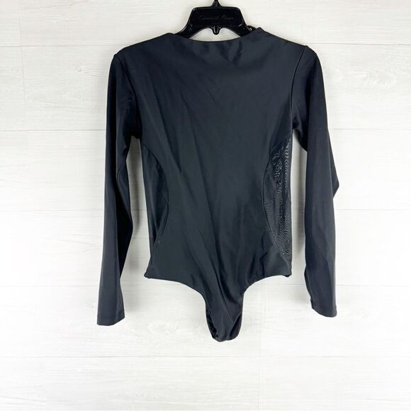 Issa de' Mar Makena Black Mesh Side Zip Front Surf Suit - Picture 7 of 9